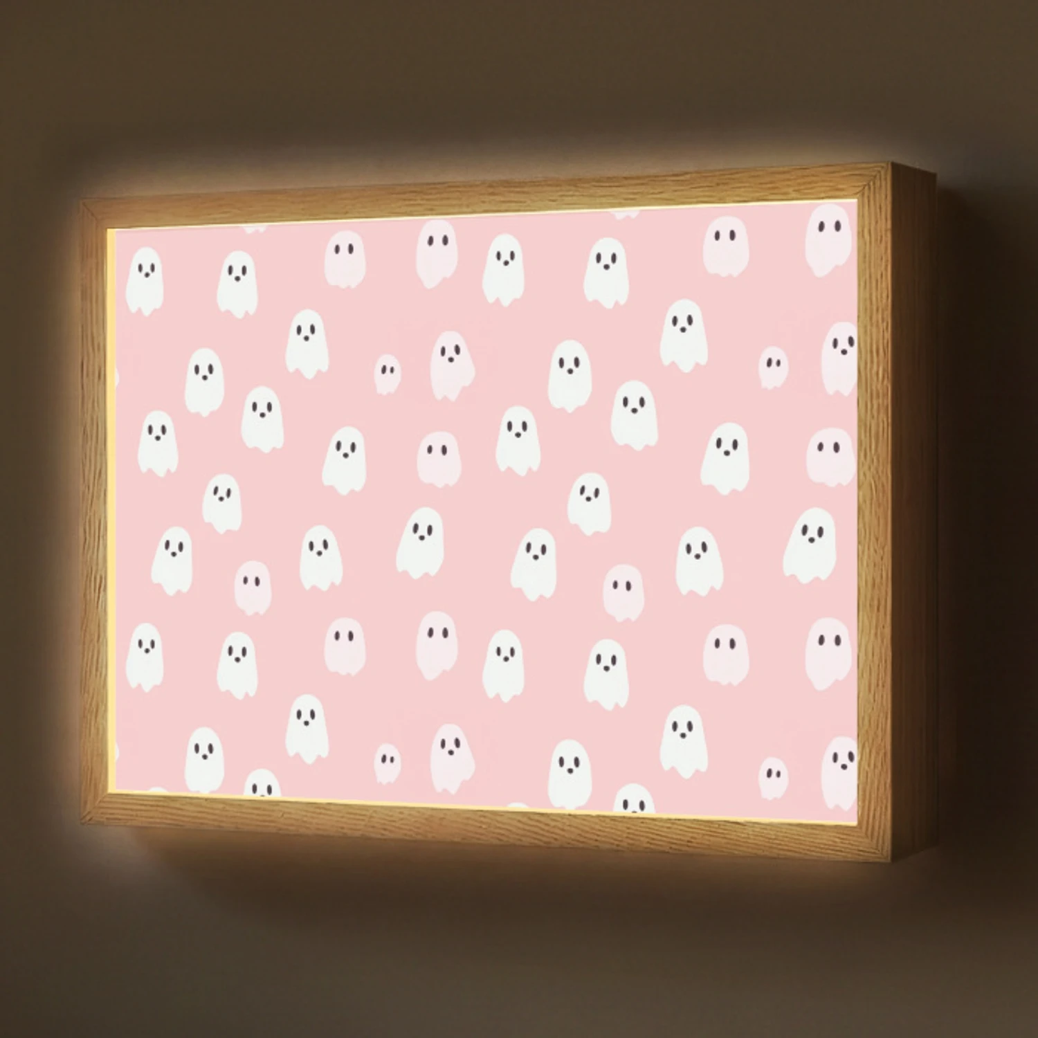 Spookjes - Patroon - Roze Light Box met batterij (Wandlamp) middel 907 -z3d_website