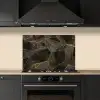 Abstract - Goud - 3D - Luxe - Kunst keuken achterwand spatscherm klein -sfeer1