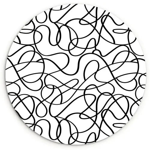 Lustlijnen - Vloeiend - Energiek Wandcirkel plexiglas klein 852 -3d