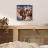 Kerstman - Dorp - Hert - Donker plexiglas 5mm klein -sfeer4