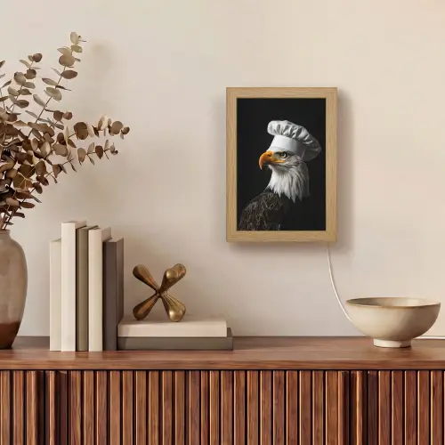 Arend -Amerika - Koksmuts - Vogel - Stoer Light Box met kabel (Tafellamp) klein -sfeer2