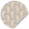 Motief - Beige - Linnen Wandcirkel behangsticker klein 186 -3d