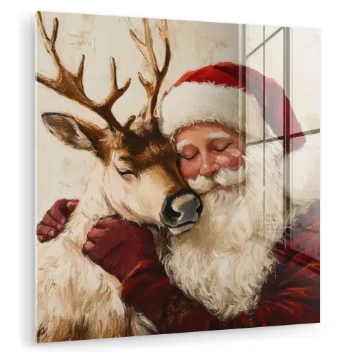 Kerstman - Rendier - Kerst - Christmas plexiglas 5mm klein -zzzproduct_nieuw