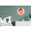 Meisje - Deken - Gestreept - Oranje Wandcirkel aluminium klein -slaapkamer