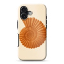 Schelp - Oranje - Ribbels Toughcase MagSafe Apple iPhone 17 klein -3d