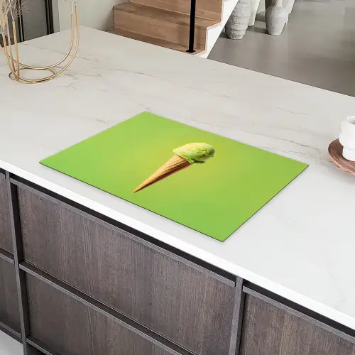 Hoorntje - Schepijs - Groen Inductie beschermer vinyl 3mm klein -sfeer8