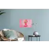 Roze - Bloemen - Cowboy Muursticker klein -plant