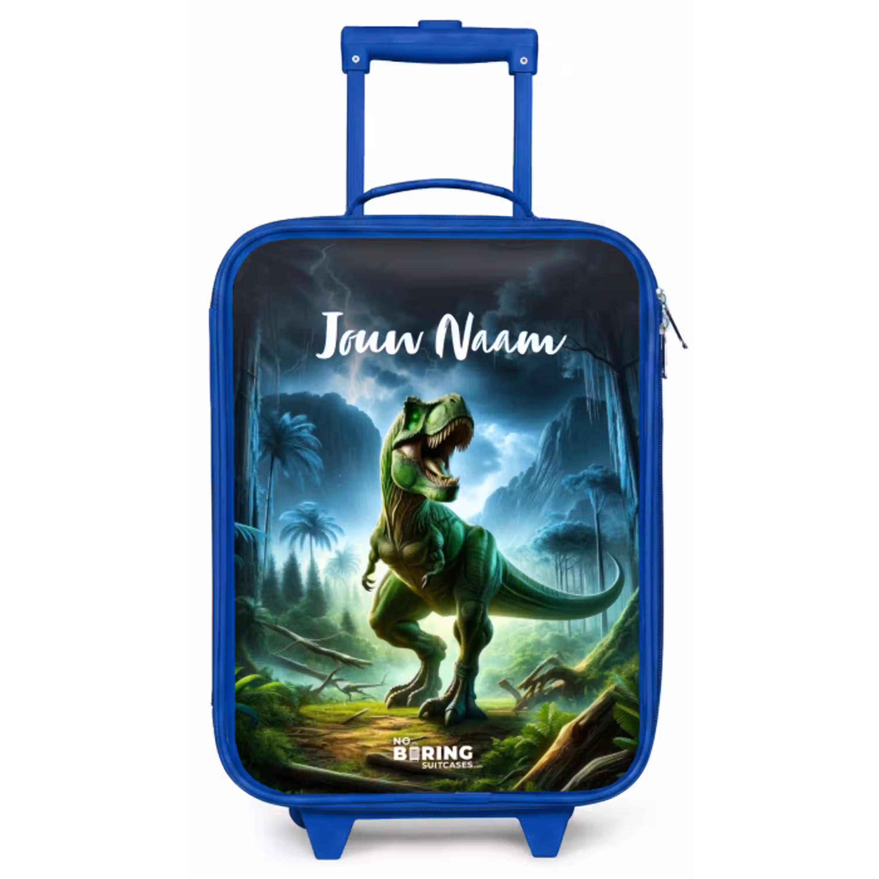 Junglosaurus Kinderkoffer - Blauw klein -zz3dotto