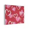 Patroon - Hartjes - Roze - Valentijn PET vilt klein -3d