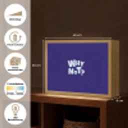 Blauw - Why not - Minimalistisch Light Box met batterij (Wandlamp) middel -USP_websiteoverzichtDE