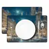 Kerstnacht - Stadsplein - Meerkleurig Placemat vinyl groot -zzsfeer2_Kitchenyeah-website