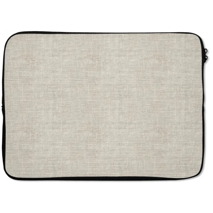 Linnen - Textuur - Beige laptophoes neopreen klein 279 -zkaufland3dotto