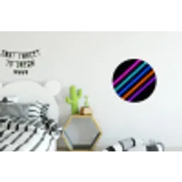 Esthetiek - Retro - Neon Wandcirkel aluminium klein -kinderkamer