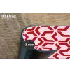 Roze - Rood - Geometrisch - Patroon Placemat vinyl groot 368 -closeup
