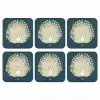 Vogel - Blauw - Vintage onderzetter kurk middel -3d