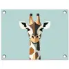 Giraffe - Illustratie - Bruin - Minimalistisch tuinposter los doek klein -3d