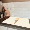 Minimalistisch - Schepijs - Hoorntje - Beige Inductie beschermer vinyl 3mm klein -sfeer3