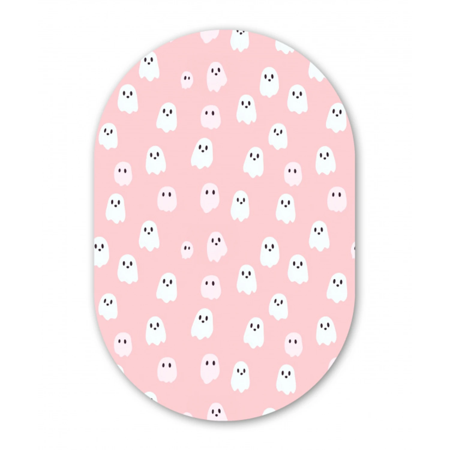 Spookjes - Patroon - Roze Wandcirkel Ovaal Forex klein 630 -3d