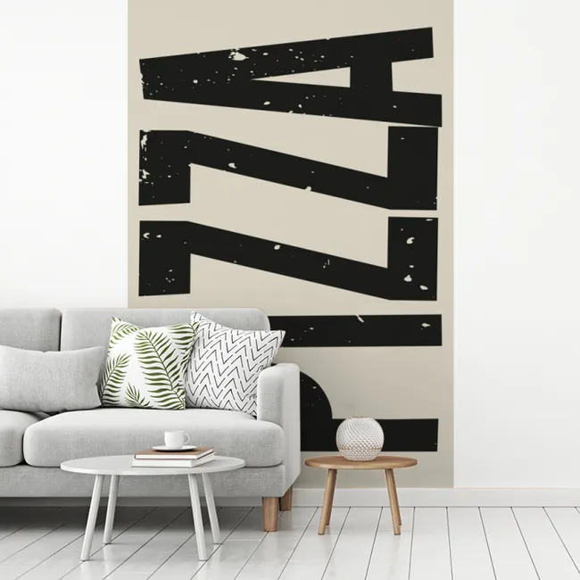 Pizza - Decoratie - Japandi - Vintage fotobehang vinyl groot -woonkamer