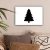 Kerstboom - Zwart - Kerstmis - Feest canvas 2cm klein -sfeer1