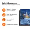 Winteravond - Kerstdorp - Donker Inductie beschermer vinyl 3mm klein -zzzzzzz-td-ups