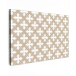 Patroon - Symmetrisch - Beige Tuinposter op houten frame 2 cm dik klein 845 -3d