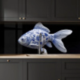 Porselein - Goudvis - Delfts - Blauw keuken achterwand 2 middel -sfeer1