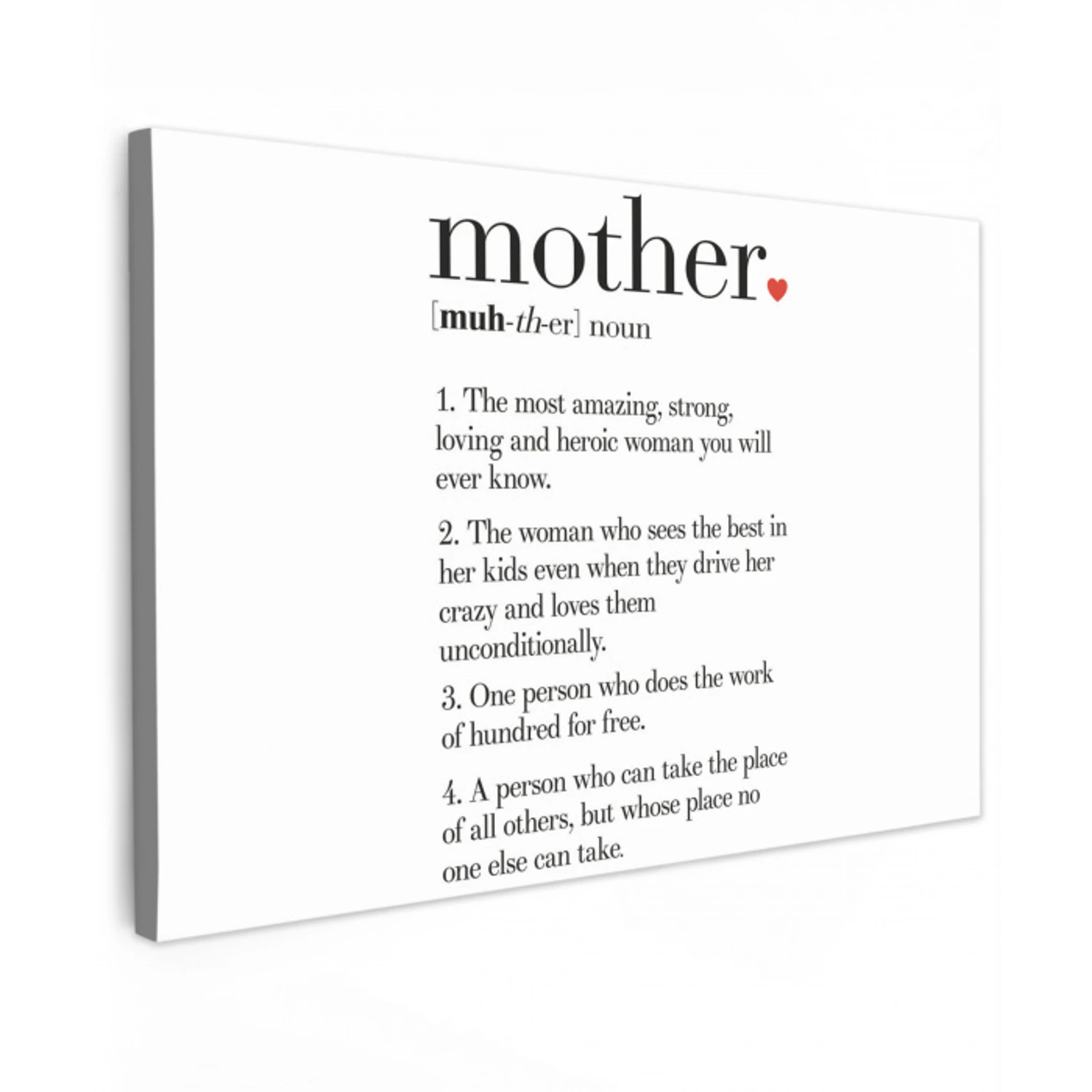 Moeder definitie - Quotes - Mother - Spreuken canvas 2cm klein -z3d