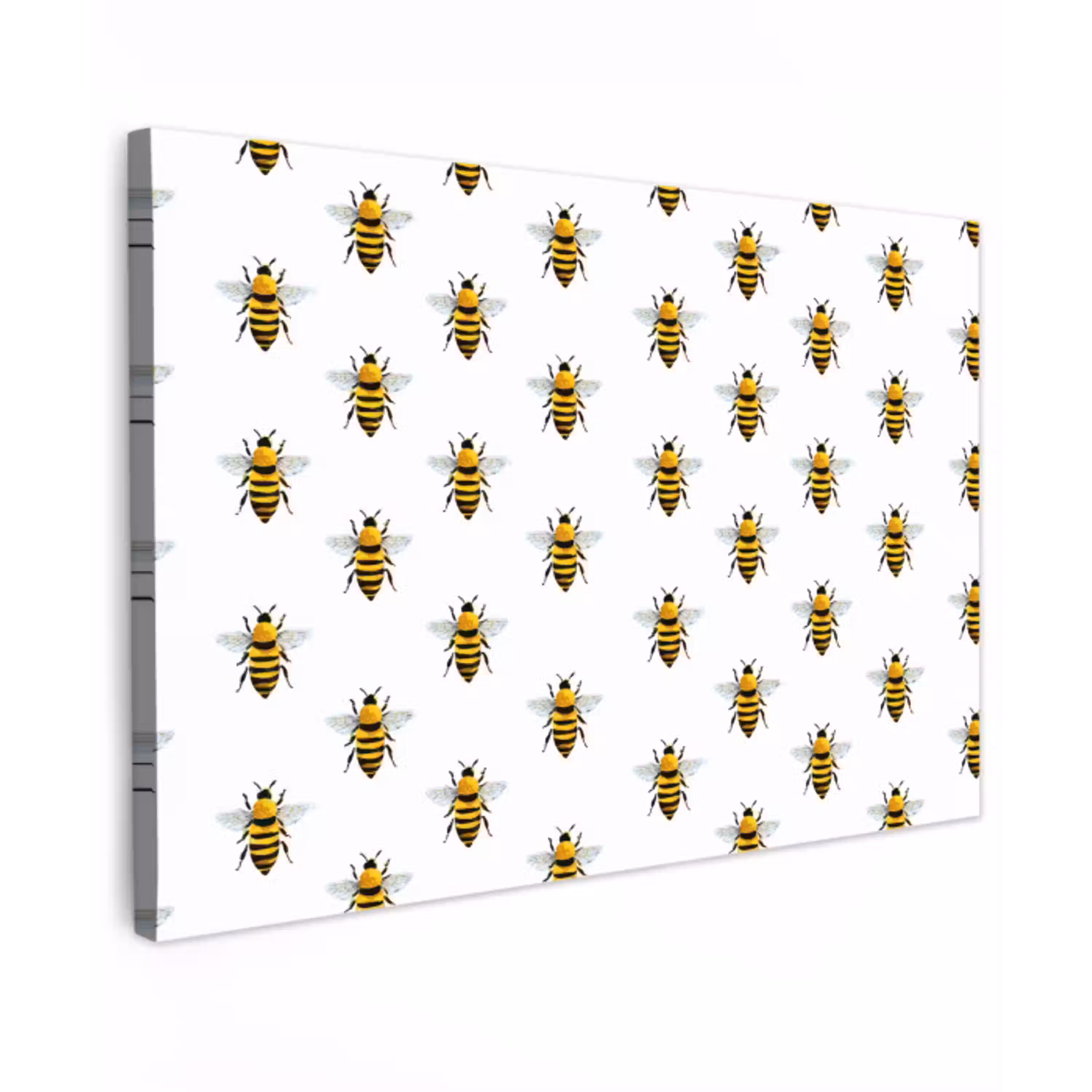 Bijen - Tijdloos - Wit Tuinposter op houten frame 2 cm dik klein 845 -3d