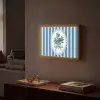Illustratie - Bessen - Blauw - Strepen Light Box met batterij (Wandlamp) middel -sfeer1