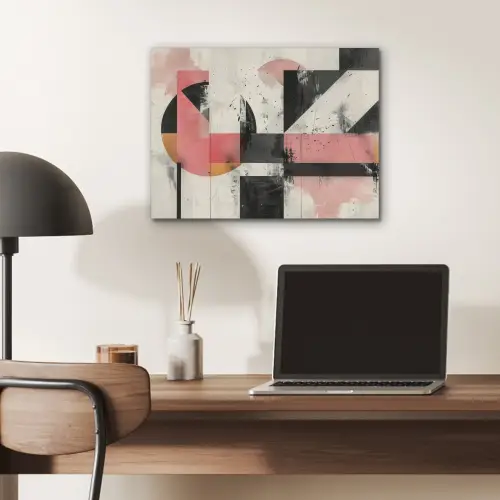 Roze - Abstract - Aesthetic - Modern - Vormen PET vilt klein -sfeer5