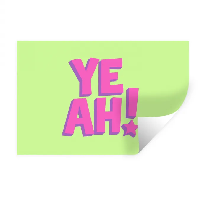 Groen - Neon - Quote Muursticker klein -3d