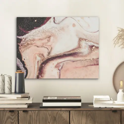 Steen - Marmer - Edelsteen - Abstract - Natuur - Roze PET vilt klein -sfeer1