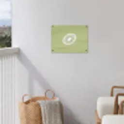 Kiwi - Lijntekening - Minimalistisch - Groen tuinposter los doek klein -sfeer8
