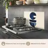 Vormen - Blauw - Abstract keuken achterwand spatscherm klein -usp_FR