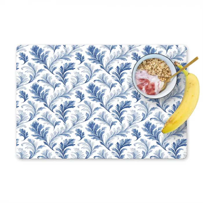 Frans - Citroen - Bladeren  - Blauw Placemat vinyl groot 368 -zzzproduct_Kitchenyeah-website