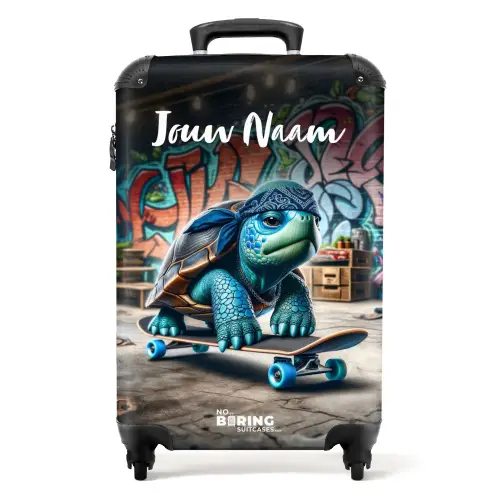 Skater schildpad NBS - Handbagage koffer - Kinderen Unisex middel -productfoto_recht