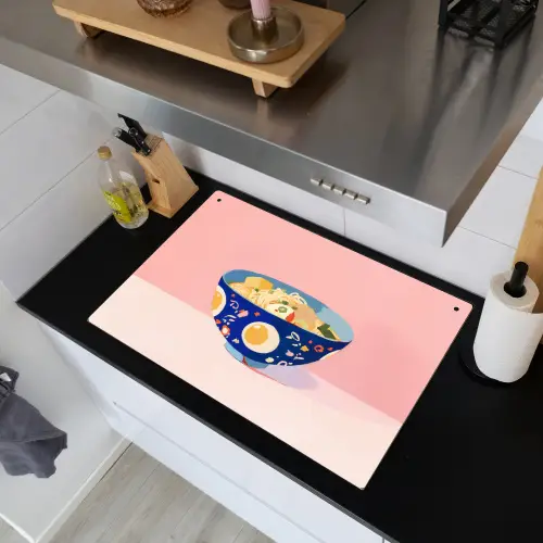 Noodles - Kom - Blauw - Illustratie Inductie beschemer met haakjes klein -sfeer1