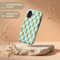 Ananas - Strepen - Groen Toughcase MagSafe Apple iPhone 17 klein 1017 -USP_RandenV_NL