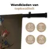 Bloemen in een Wan-Li vaas en schelpen - Schilderij van Balthasar van der Ast Wandkleed katoen klein -sfeer2