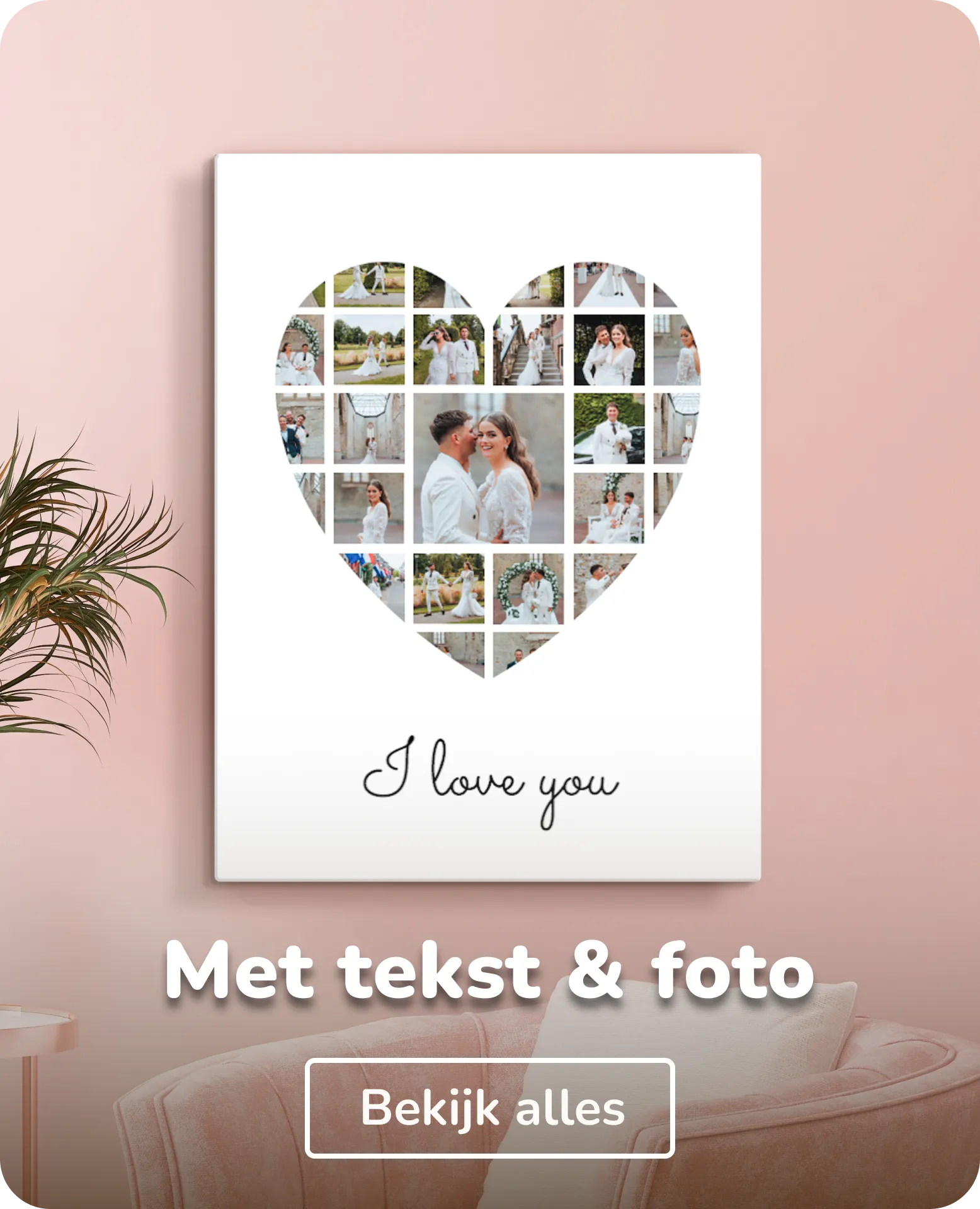 Canvas met tekst en foto