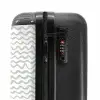 Grijze golflijnen op wit NBS - Handbagage koffer - Volwassenen Unisex middel -slot