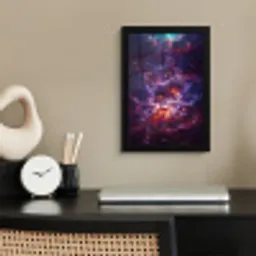 Space - Stars - Abstract - Colorful fotolijst zwart zonder passe partout klein -sfeer1