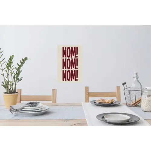 Rood - Vintage - Decoratie - Japandi Muursticker klein -eettafel