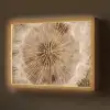 Paardenbloem - Bloemen - Natuur - Bruin Light Box met batterij (Wandlamp) middel -z3d_website