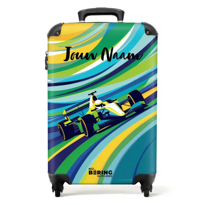 Retro racer NBS - Handbagage koffer - Kinderen Unisex middel -productfoto_recht