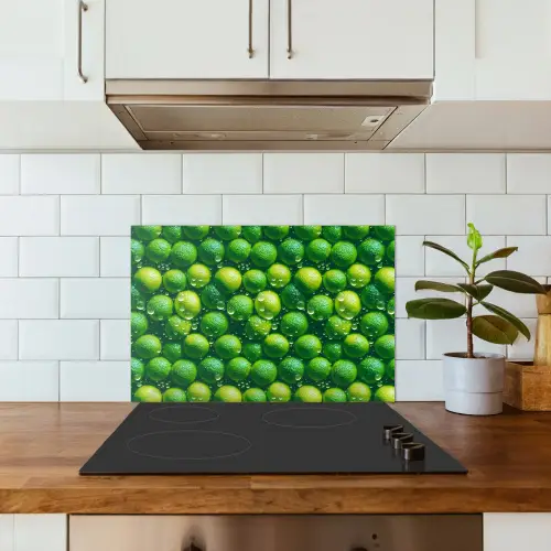 Limoenen - Druppels - Groen keuken achterwand spatscherm klein 900 -sfeer2