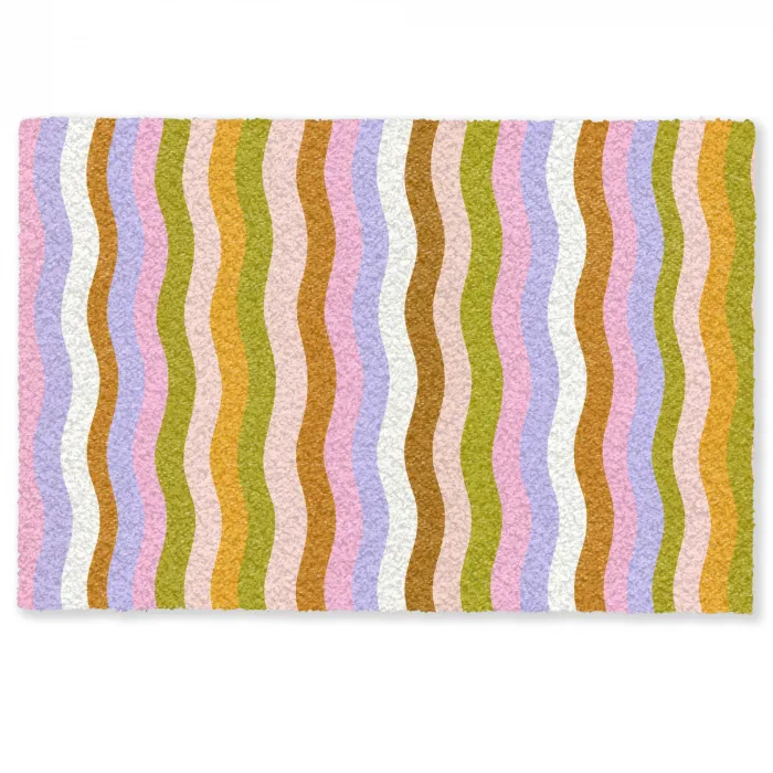 lijnen - Golven - Pastelkleuren - Patroon Deurmat klein -zkaufland3d