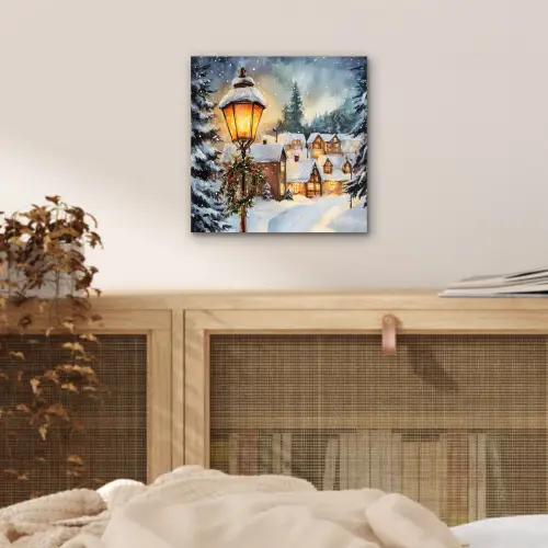 Kerstdorp - Huizen - Sneeuw - Kerst aluminium wit klein -sfeer3