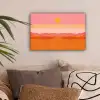 Zon - Abstract - Landschap - Oranje canvas 2cm klein -sfeer1